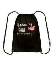 Wine for fun people Drawstring Bag tile