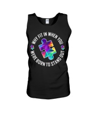 Why fit in when you're born to stand out Unisex Tank tile