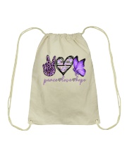 Peace love hope Drawstring Bag tile