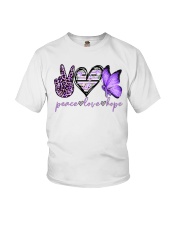 Peace love hope Youth T-Shirt tile
