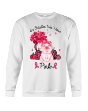 In october we wear pink Crewneck Sweatshirt tile