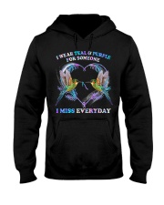 I wear teal and purple Hooded Sweatshirt tile