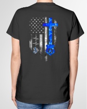 Police American flag Ladies T-Shirt garment-tshirt-ladies-back-01