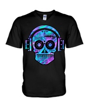 Sugarskull DJ Table V-Neck T-Shirt tile