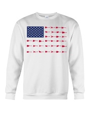 Guitar American flag Crewneck Sweatshirt front
