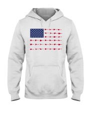 Guitar American flag Hooded Sweatshirt tile
