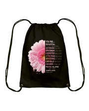 God says you are Drawstring Bag tile