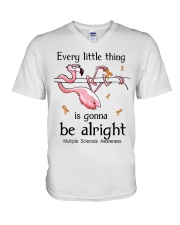 Every little thing is gonna be alright V-Neck T-Shirt tile