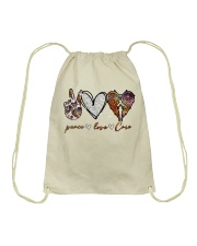 Peace Love Cure Drawstring Bag tile