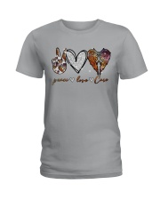 Peace Love Cure Ladies T-Shirt tile