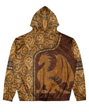 Dragon Leather pattern print Men's All Over Print Hoodie back
