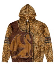 Dragon Leather pattern print Men's All Over Print Hoodie front