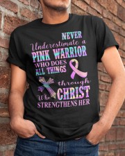 Never underestimate a warrior Classic T-Shirt apparel-classic-tshirt-lifestyle-26