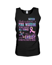 Never underestimate a warrior Unisex Tank tile