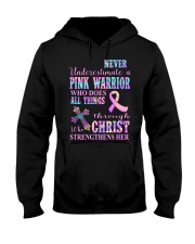 Never underestimate a warrior Hooded Sweatshirt tile