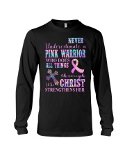 Never underestimate a warrior Long Sleeve Tee tile