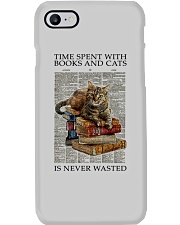Time spent with books and cats Phone Case tile