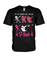 In October we wear Pink V-Neck T-Shirt tile