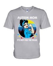 Autism mom V-Neck T-Shirt tile