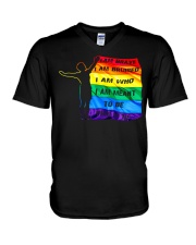 I am brave V-Neck T-Shirt tile