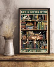Life is better with cats and books 11x17 Poster lifestyle-poster-3