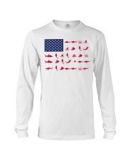 Shark American flag Long Sleeve Tee tile