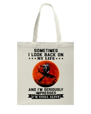 Sometimes I look back on my life Tote Bag tile