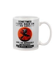 Sometimes I look back on my life Mug tile