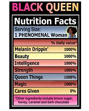 Black queen nutrition facts 11x17 Poster front