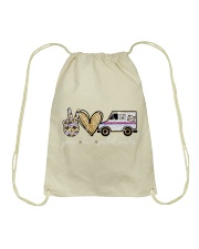 Peace Love Postal worker - Printed Apparels Drawstring Bag tile