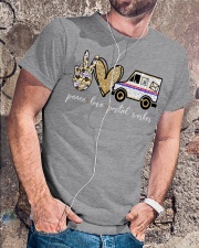 Peace Love Postal worker - Printed Apparels Classic T-Shirt lifestyle-mens-crewneck-front-4