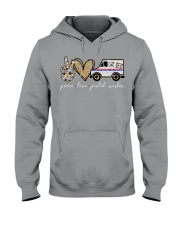 Peace Love Postal worker - Printed Apparels Hooded Sweatshirt tile