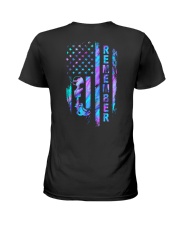 Memorial day American flag Ladies T-Shirt back