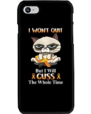 I won't quit but I will cuss Phone Case tile