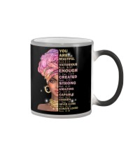 God says you are Color Changing Mug tile