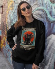 Salem sanctuary for wayward cats Crewneck Sweatshirt lifestyle-unisex-sweatshirt-front-3