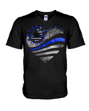 Back the blue V-Neck T-Shirt tile
