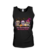 In october we wear pink Unisex Tank tile