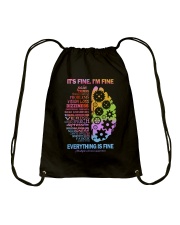 I'm fine Everything is fine Drawstring Bag tile