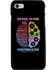I'm fine Everything is fine Phone Case tile