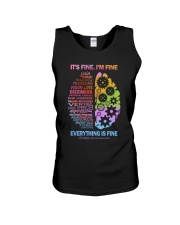 I'm fine Everything is fine Unisex Tank tile