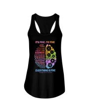 I'm fine Everything is fine Ladies Flowy Tank tile