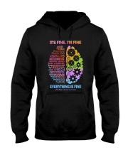 I'm fine Everything is fine Hooded Sweatshirt tile