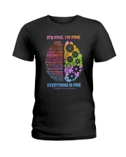 I'm fine Everything is fine Ladies T-Shirt tile