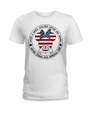 She's a good teacher loves her mama Independence d Ladies T-Shirt tile