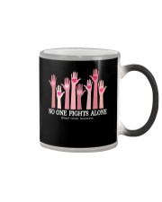 No one fights alone Color Changing Mug tile