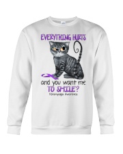 Everything hurts and you want me to smile Crewneck Sweatshirt tile
