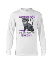 Everything hurts and you want me to smile Long Sleeve Tee tile