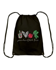 Peace Love Schrute Farms Drawstring Bag tile