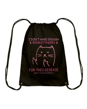 I don't have enough middle finger Drawstring Bag tile